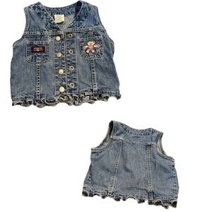 Vintage jordache 4t denim bear vest